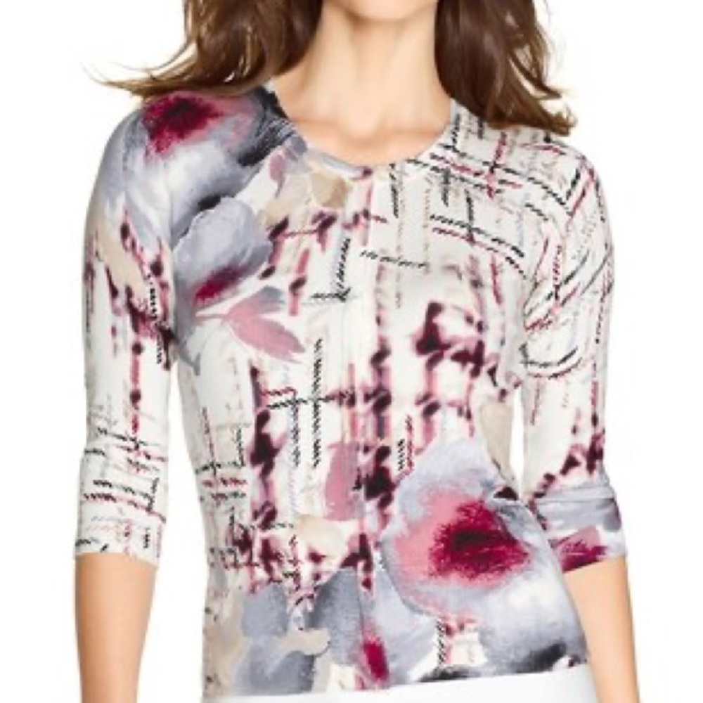 White House Black Market printed cardigan